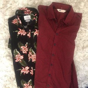 Men summer shirt set . Size Large .